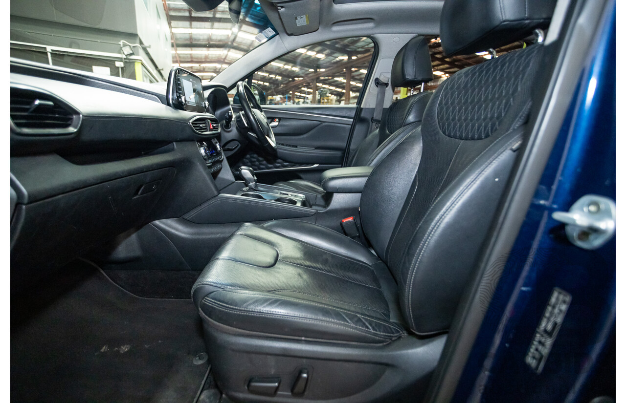 02/2019 Hyundai Santa Fe Highlander CRDi (AWD) TM 4D Wagon Stormy Sea Mica Blue Turbo Diesel 2.2L
