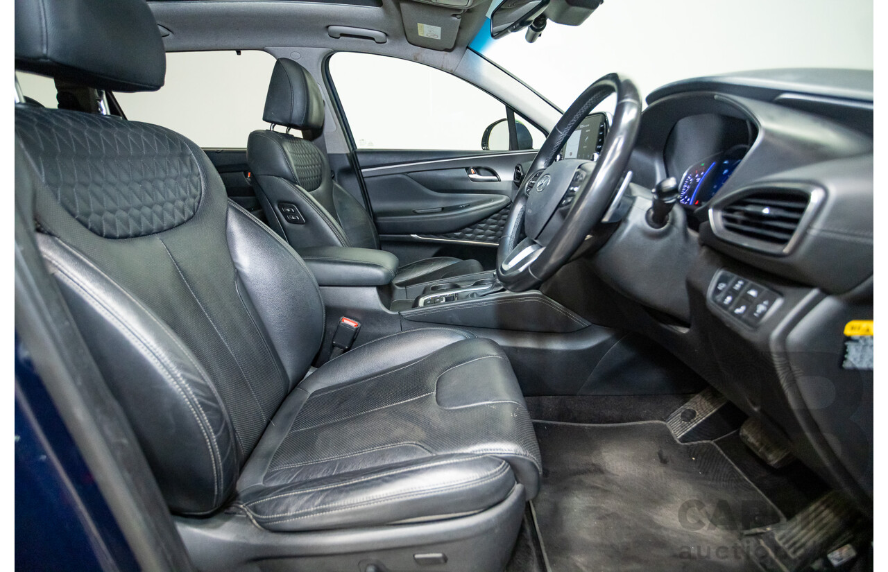 02/2019 Hyundai Santa Fe Highlander CRDi (AWD) TM 4D Wagon Stormy Sea Mica Blue Turbo Diesel 2.2L