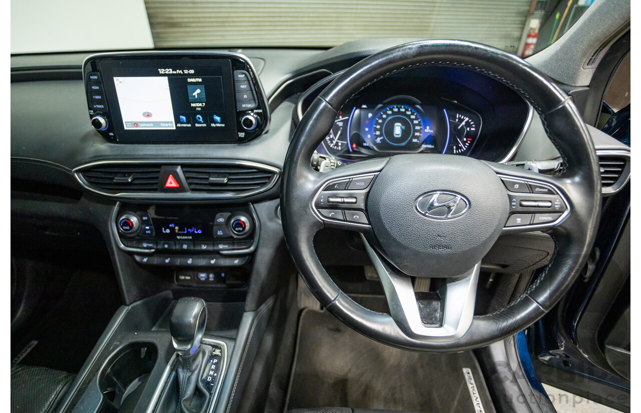 02/2019 Hyundai Santa Fe Highlander CRDi (AWD) TM 4D Wagon Stormy Sea Mica Blue Turbo Diesel 2.2L