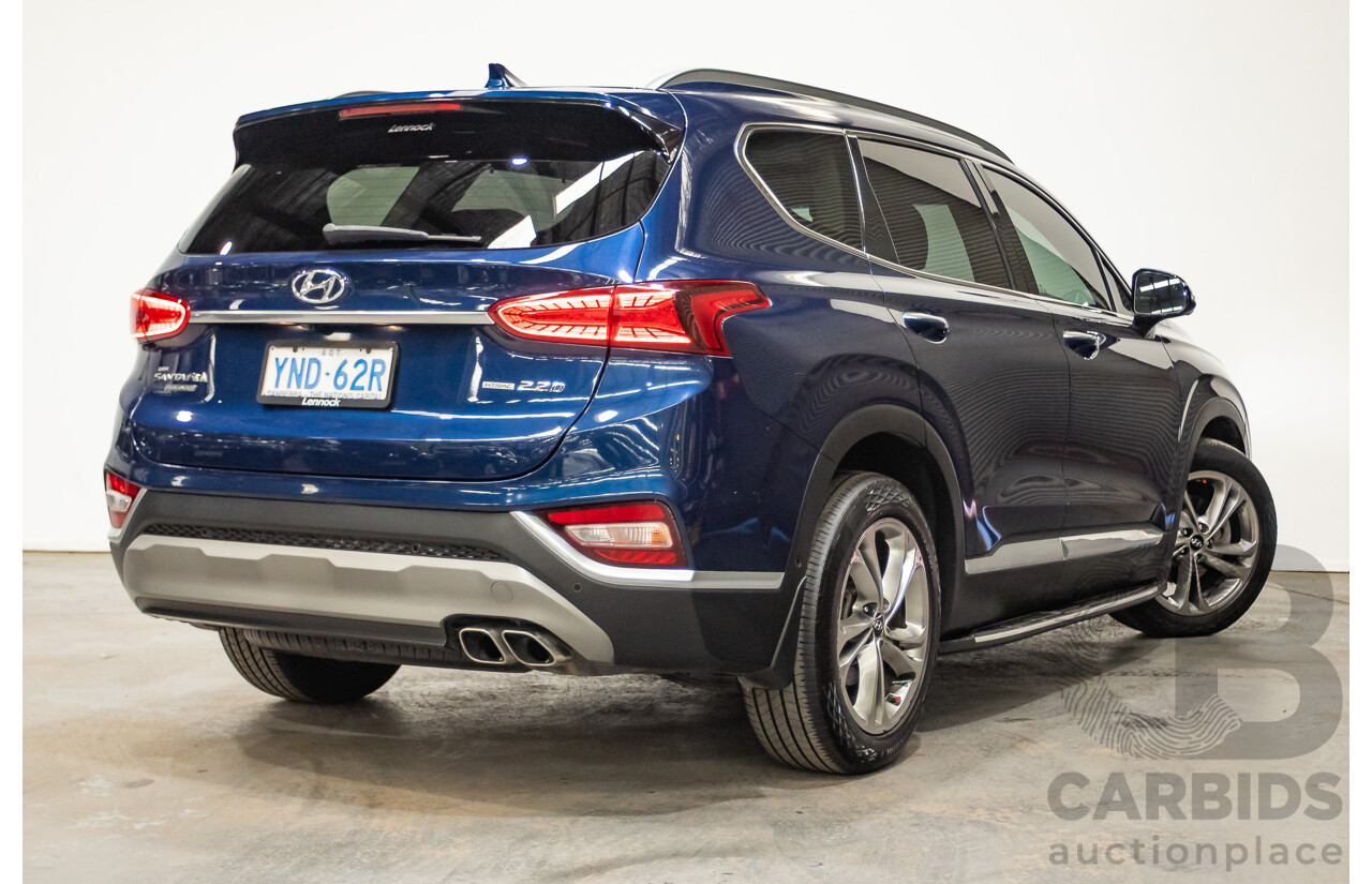 02/2019 Hyundai Santa Fe Highlander CRDi (AWD) TM 4D Wagon Stormy Sea Mica Blue Turbo Diesel 2.2L