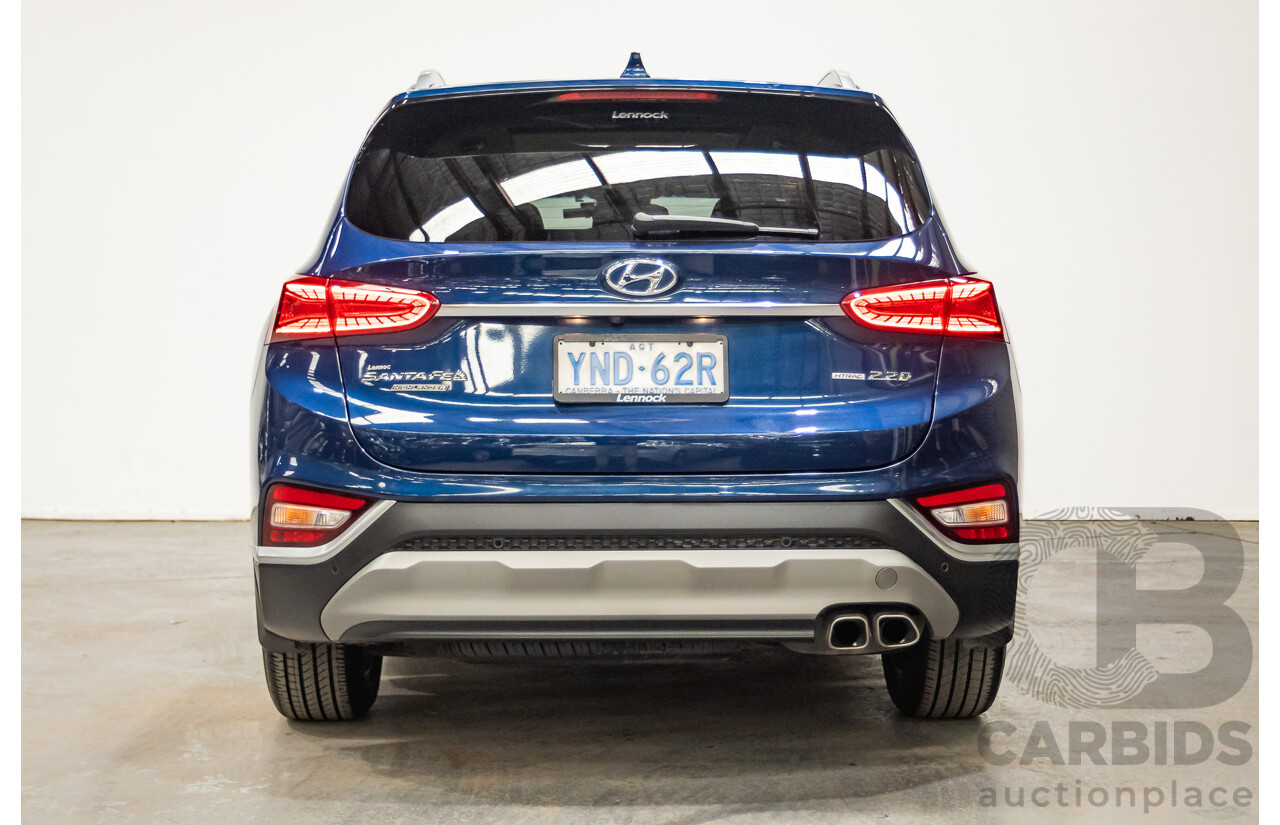 02/2019 Hyundai Santa Fe Highlander CRDi (AWD) TM 4D Wagon Stormy Sea Mica Blue Turbo Diesel 2.2L