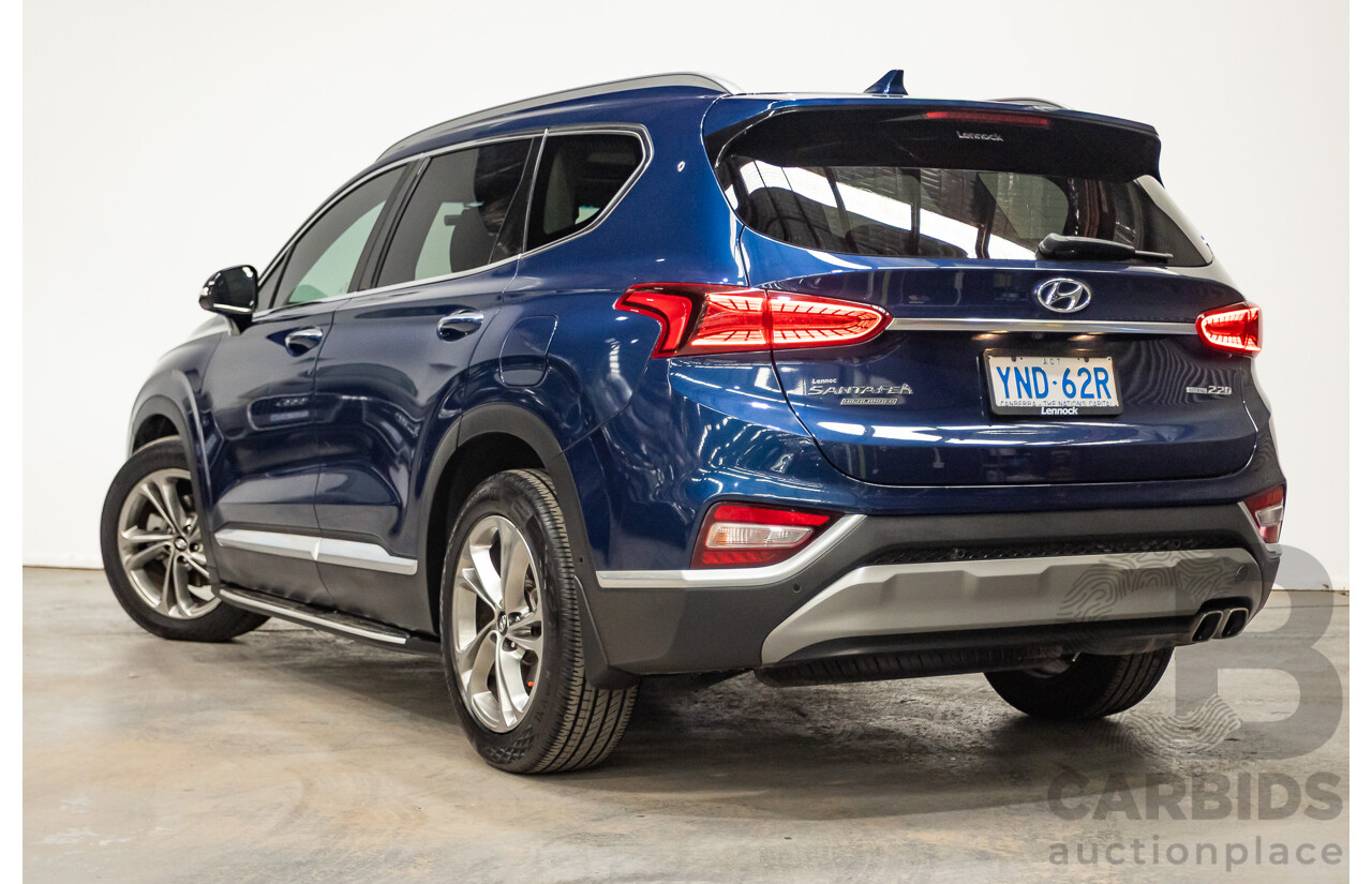 02/2019 Hyundai Santa Fe Highlander CRDi (AWD) TM 4D Wagon Stormy Sea Mica Blue Turbo Diesel 2.2L