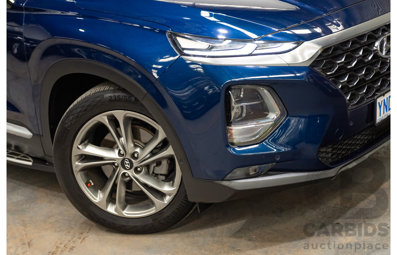 02/2019 Hyundai Santa Fe Highlander CRDi (AWD) TM 4D Wagon Stormy Sea Mica Blue Turbo Diesel 2.2L