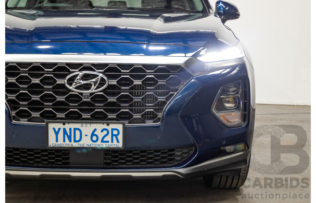 02/2019 Hyundai Santa Fe Highlander CRDi (AWD) TM 4D Wagon Stormy Sea Mica Blue Turbo Diesel 2.2L