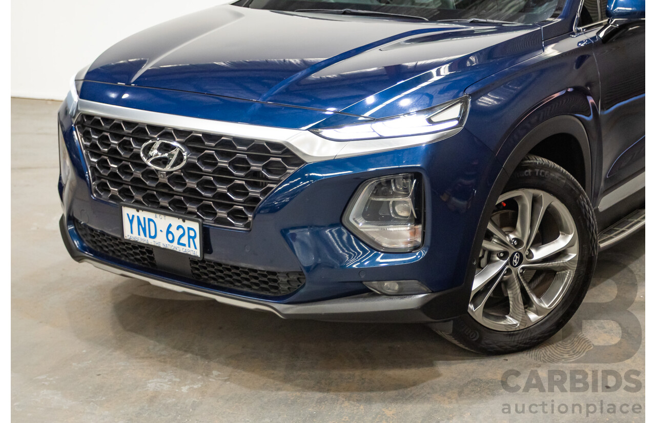 02/2019 Hyundai Santa Fe Highlander CRDi (AWD) TM 4D Wagon Stormy Sea Mica Blue Turbo Diesel 2.2L