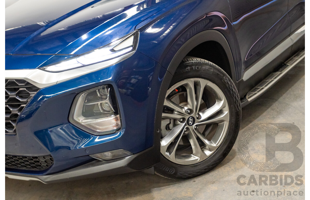 02/2019 Hyundai Santa Fe Highlander CRDi (AWD) TM 4D Wagon Stormy Sea Mica Blue Turbo Diesel 2.2L