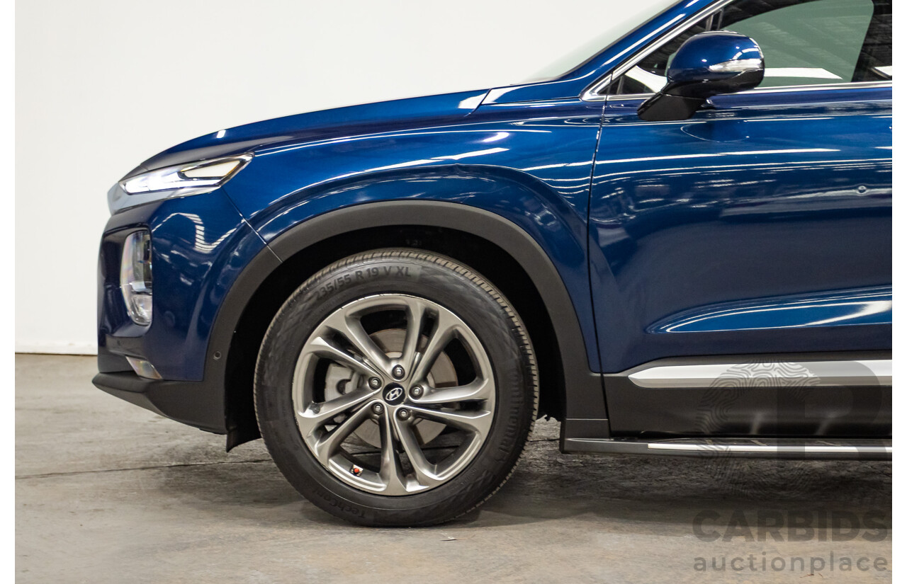 02/2019 Hyundai Santa Fe Highlander CRDi (AWD) TM 4D Wagon Stormy Sea Mica Blue Turbo Diesel 2.2L