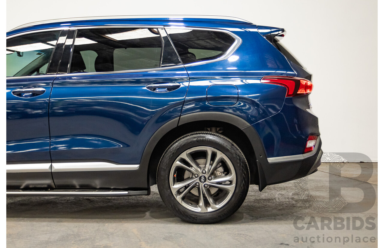 02/2019 Hyundai Santa Fe Highlander CRDi (AWD) TM 4D Wagon Stormy Sea Mica Blue Turbo Diesel 2.2L