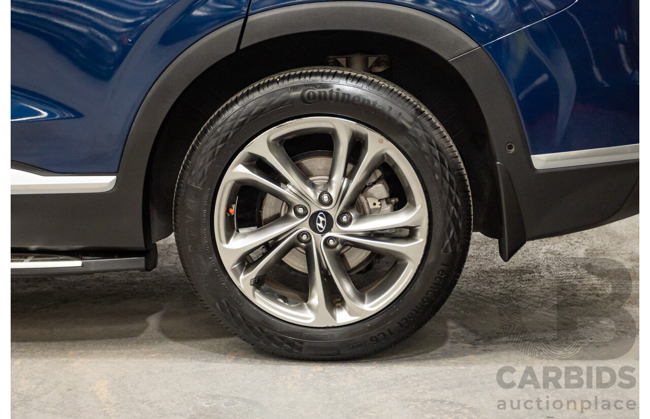 02/2019 Hyundai Santa Fe Highlander CRDi (AWD) TM 4D Wagon Stormy Sea Mica Blue Turbo Diesel 2.2L