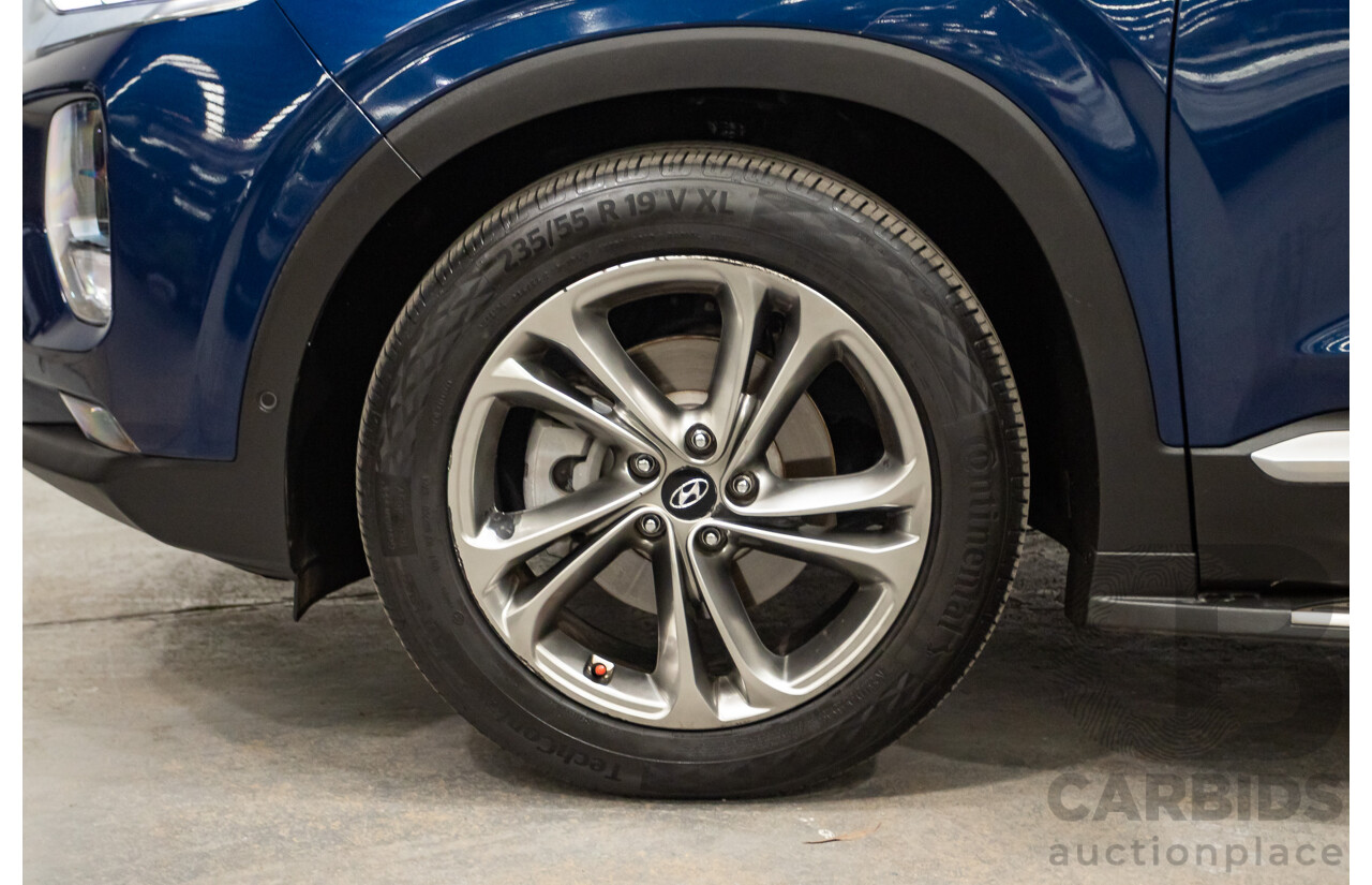 02/2019 Hyundai Santa Fe Highlander CRDi (AWD) TM 4D Wagon Stormy Sea Mica Blue Turbo Diesel 2.2L