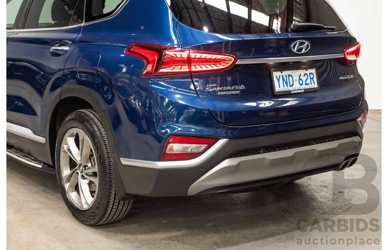 02/2019 Hyundai Santa Fe Highlander CRDi (AWD) TM 4D Wagon Stormy Sea Mica Blue Turbo Diesel 2.2L