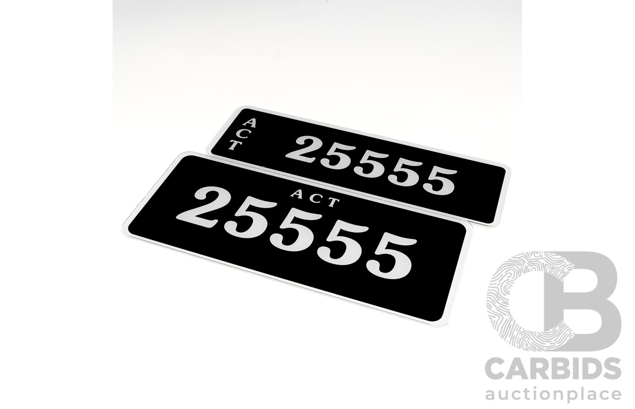 ACT 5- Digit Number Plate - 25555