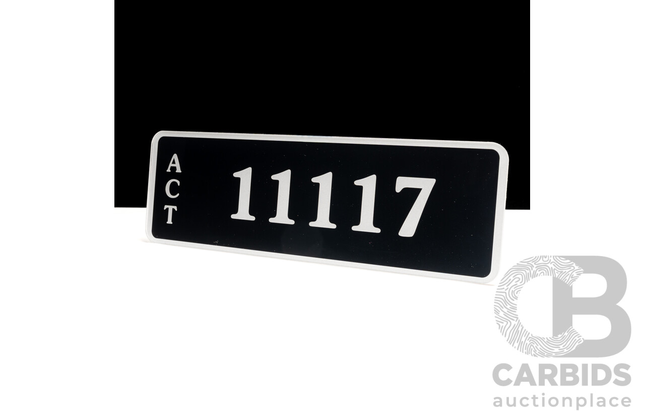 ACT 5- Digit Number Plate - 11117