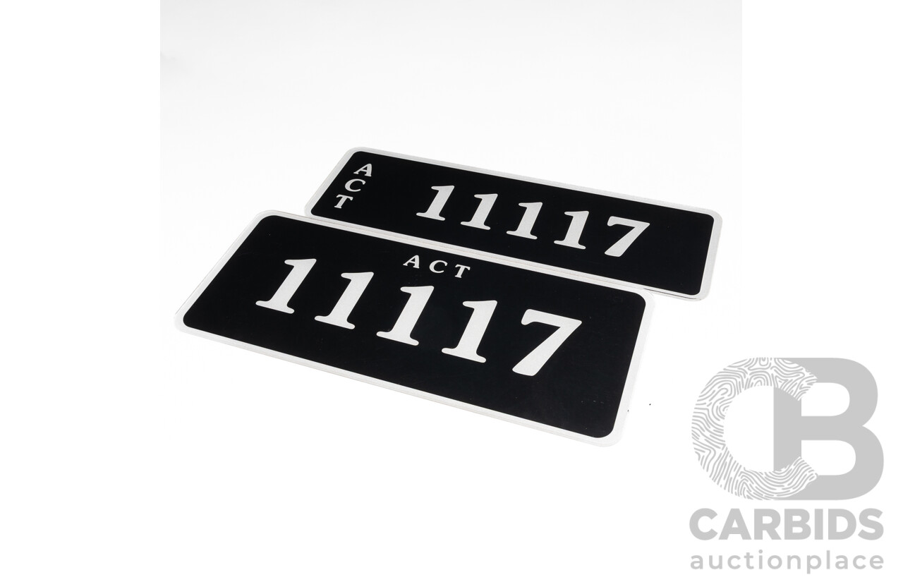 ACT 5- Digit Number Plate - 11117
