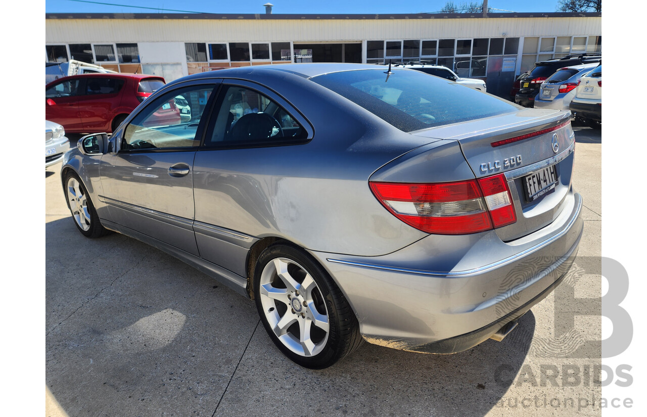 5/2010 Mercedes-Benz CLC 200 Kompressor 203 MY10 2d Coupe Silver 1.8L