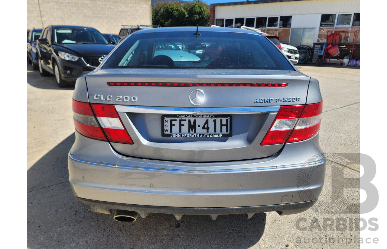 5/2010 Mercedes-Benz CLC 200 Kompressor 203 MY10 2d Coupe Silver 1.8L