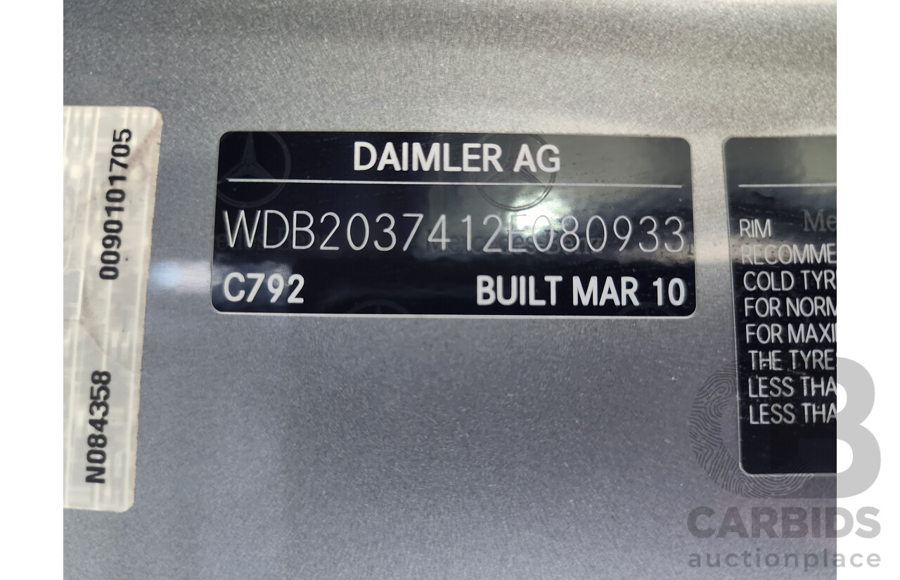 5/2010 Mercedes-Benz CLC 200 Kompressor 203 MY10 2d Coupe Silver 1.8L