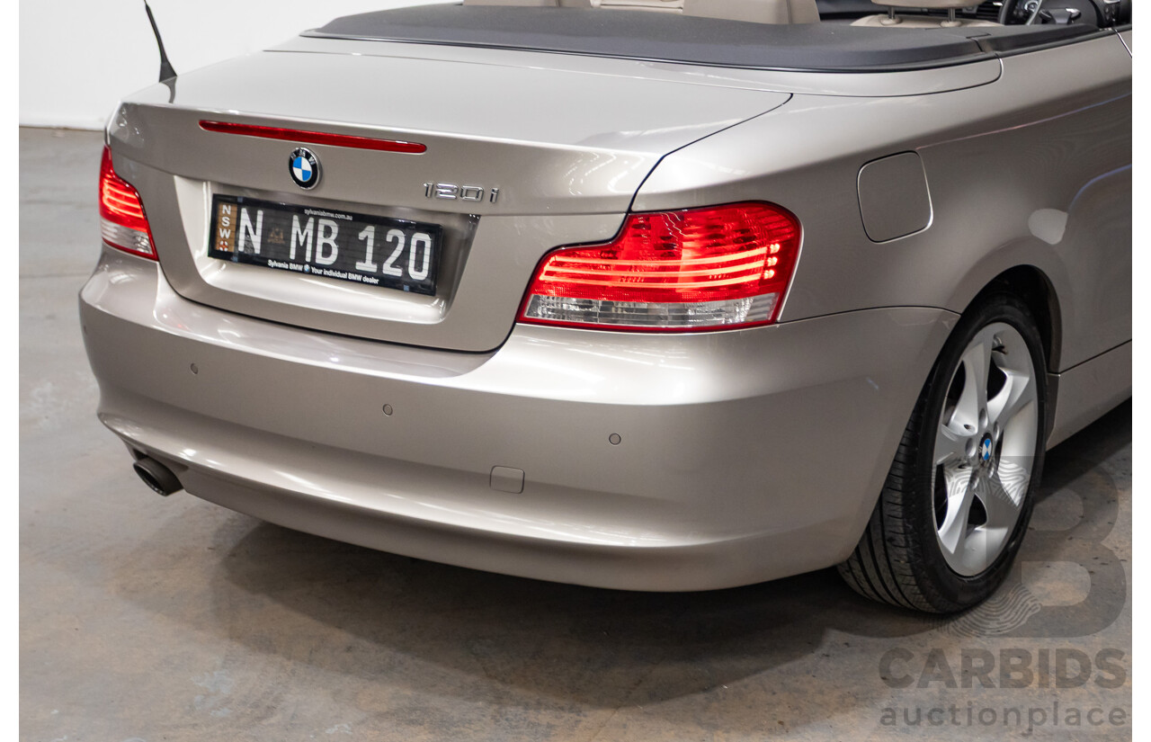 1/2009 BMW 120i E88 MY09 2d Convertible Cashmere Silver Metallic 2.0L