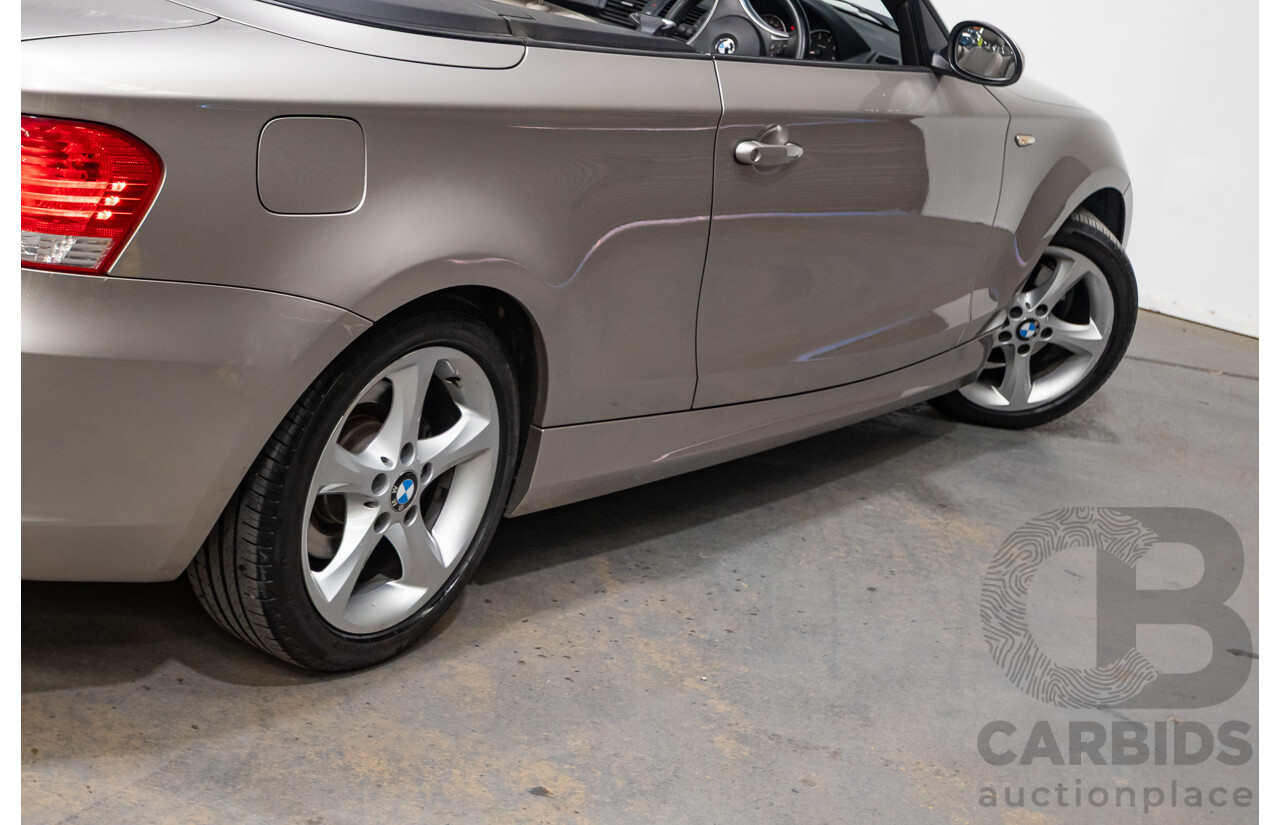 1/2009 BMW 120i E88 MY09 2d Convertible Cashmere Silver Metallic 2.0L