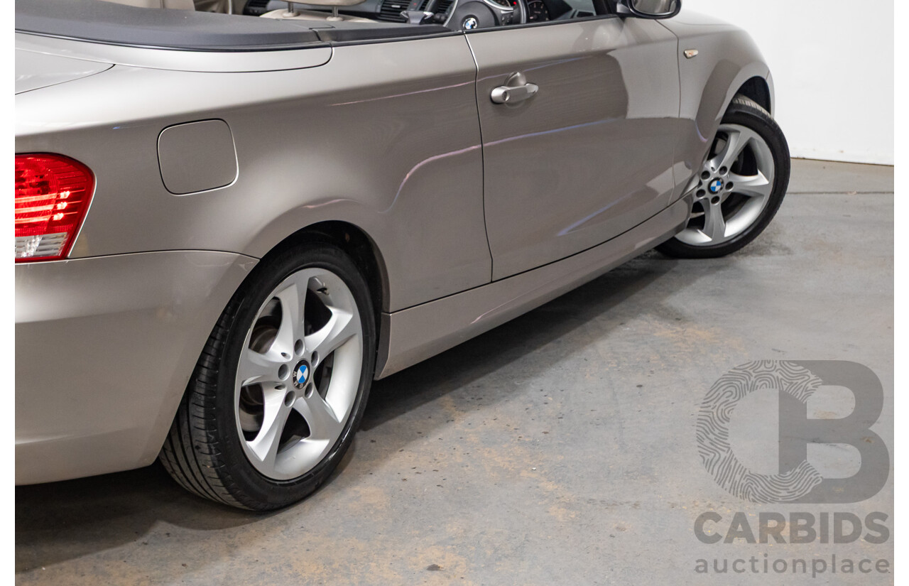 1/2009 BMW 120i E88 MY09 2d Convertible Cashmere Silver Metallic 2.0L