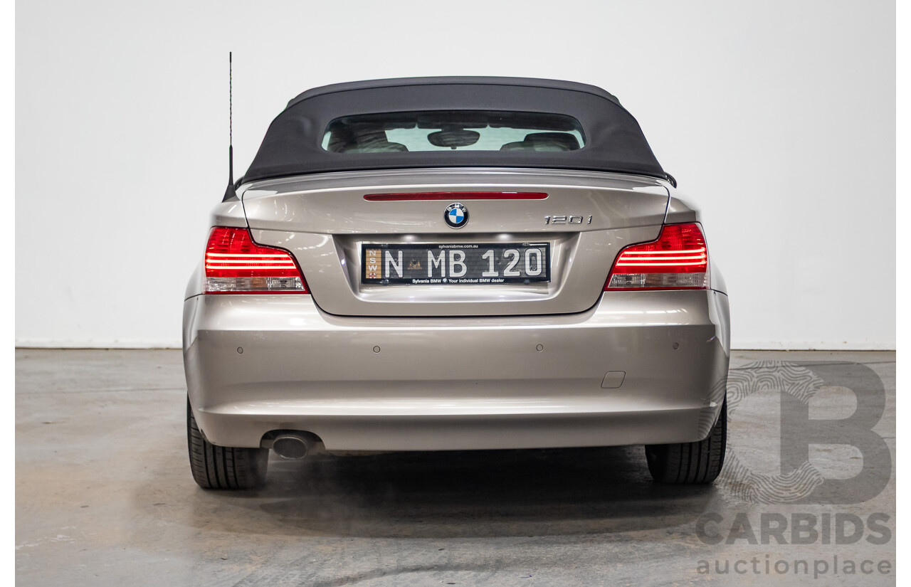 1/2009 BMW 120i E88 MY09 2d Convertible Cashmere Silver Metallic 2.0L
