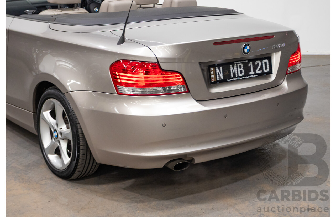 1/2009 BMW 120i E88 MY09 2d Convertible Cashmere Silver Metallic 2.0L