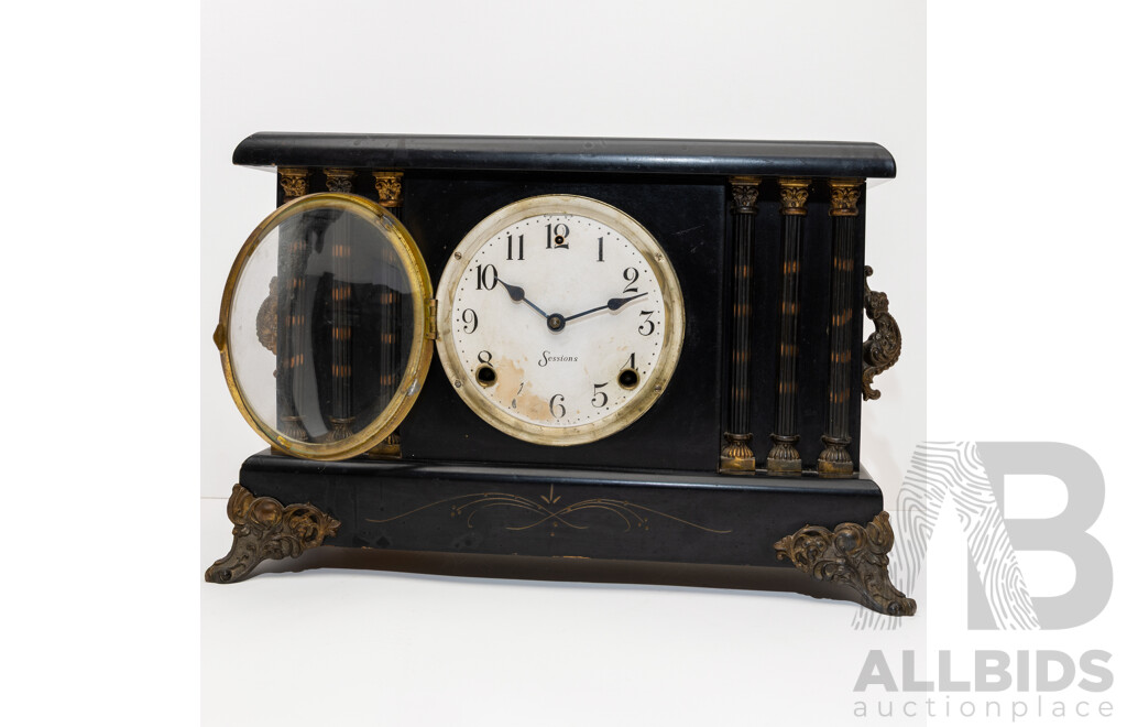 Reproduction French Style Sessions Mantle Clock