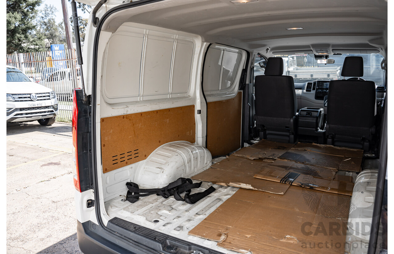 10/2023 Toyota Hiace LWB Panel Option (RWD) GDH300R 5D Van French Vanilla White Turbo Diesel 2.8L