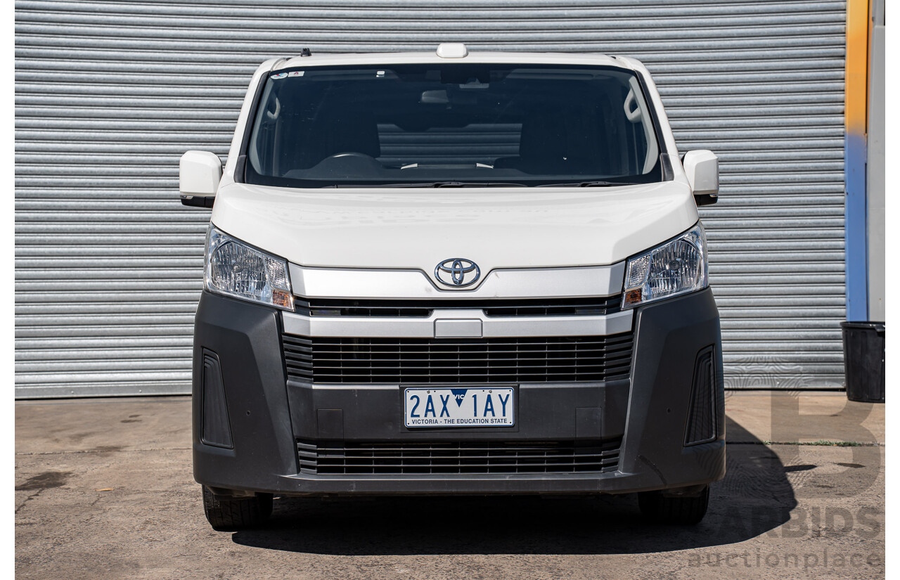 10/2023 Toyota Hiace LWB Panel Option (RWD) GDH300R 5D Van French Vanilla White Turbo Diesel 2.8L
