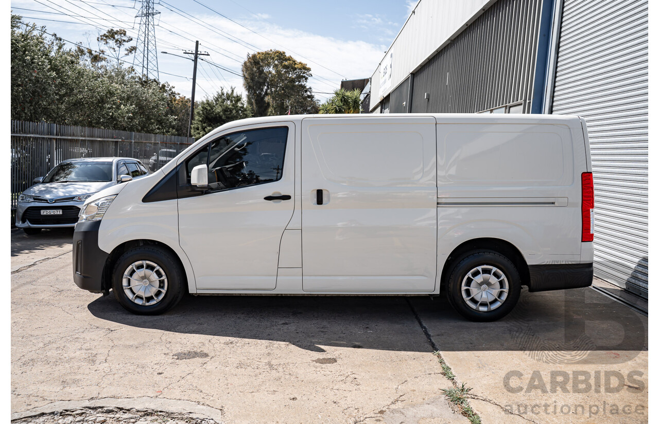 10/2023 Toyota Hiace LWB Panel Option (RWD) GDH300R 5D Van French Vanilla White Turbo Diesel 2.8L