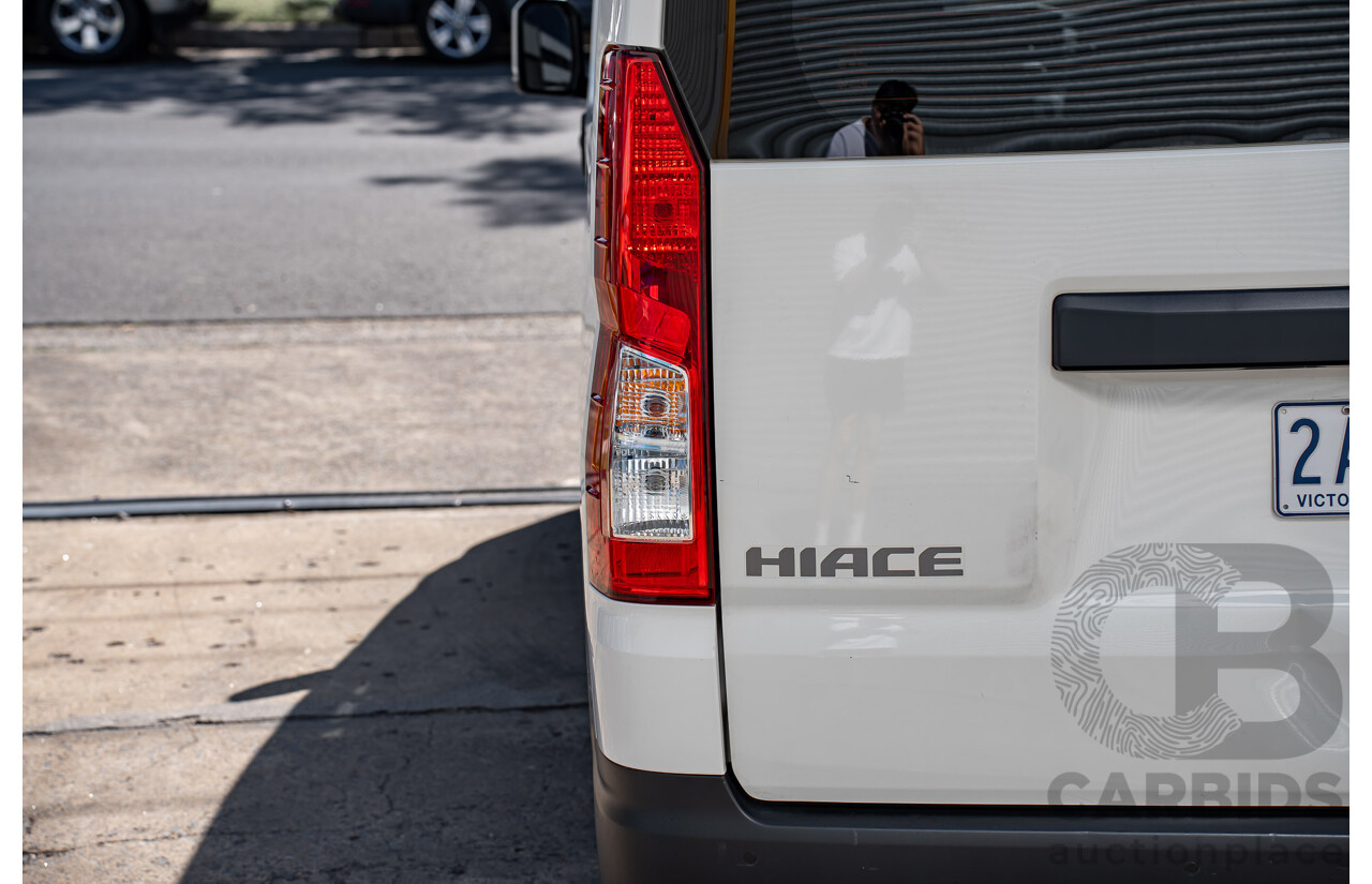 10/2023 Toyota Hiace LWB Panel Option (RWD) GDH300R 5D Van French Vanilla White Turbo Diesel 2.8L