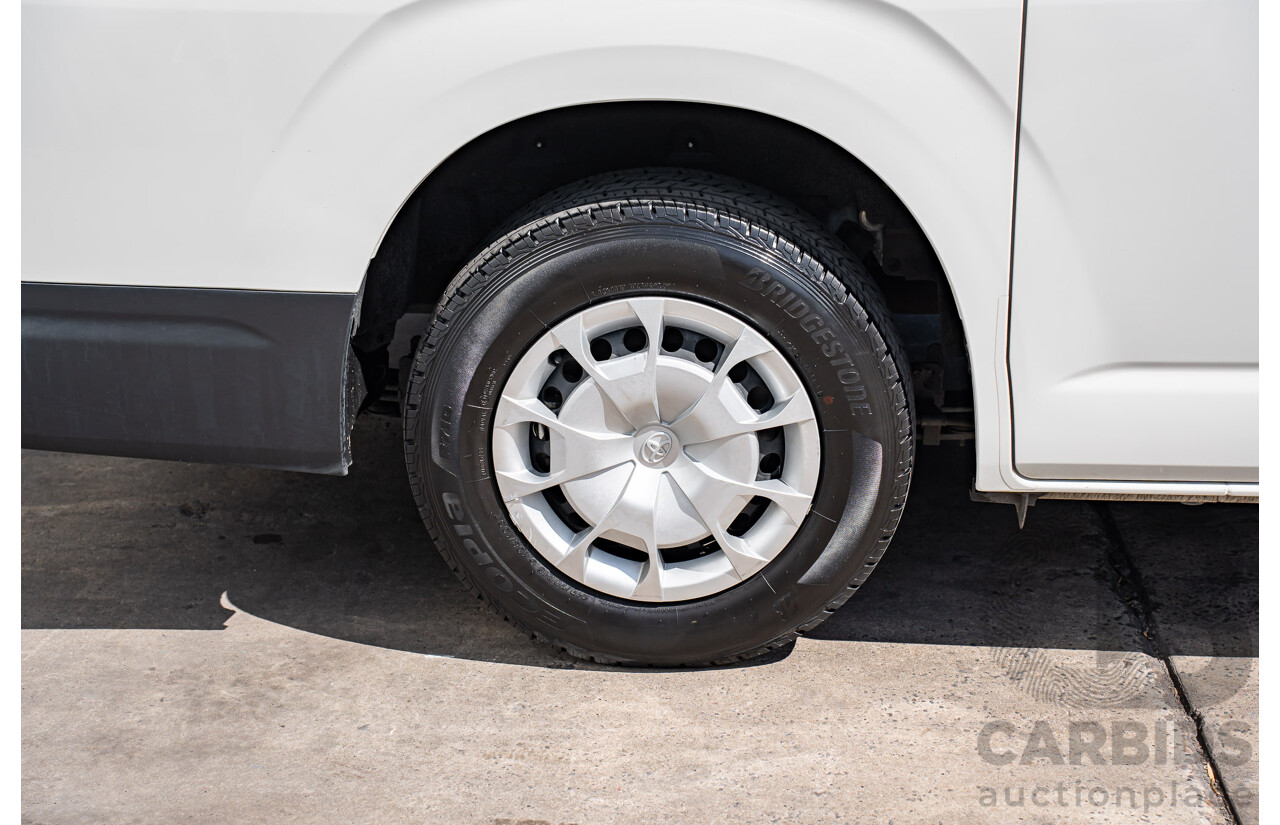 10/2023 Toyota Hiace LWB Panel Option (RWD) GDH300R 5D Van French Vanilla White Turbo Diesel 2.8L
