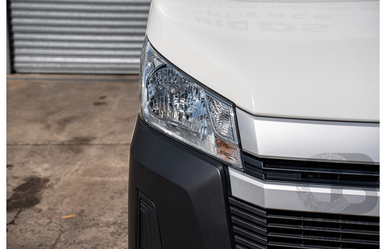 10/2023 Toyota Hiace LWB Panel Option (RWD) GDH300R 5D Van French Vanilla White Turbo Diesel 2.8L