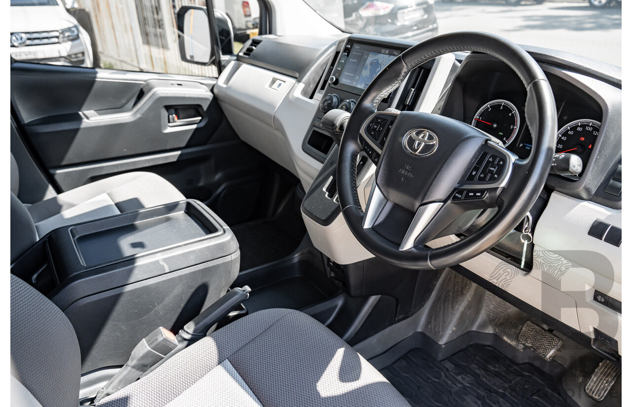 10/2023 Toyota Hiace LWB Panel Option (RWD) GDH300R 5D Van French Vanilla White Turbo Diesel 2.8L