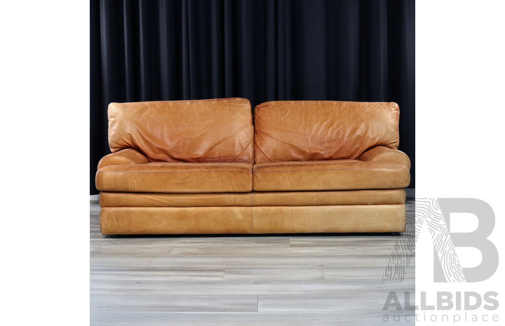 Vintage Leather Two and a Half Seater Leather Lounge