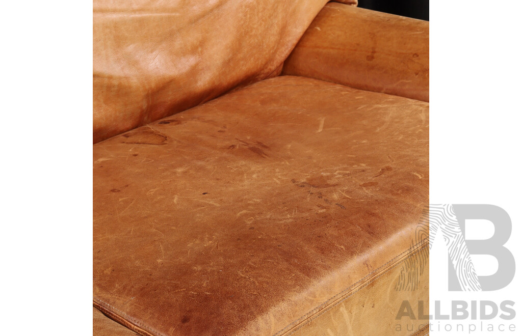 Vintage Leather Two and a Half Seater Leather Lounge