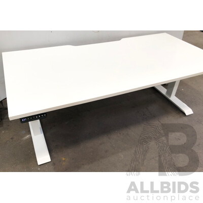 JasonL 1800mm Premium Height Adjustable Desk with Cable Scallop