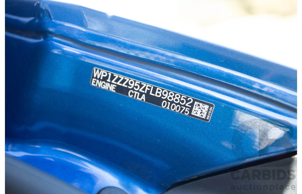 04/2015 Porsche Macan Turbo (AWD) 95B MY15 4d Wagon Sapphire Blue Metallic Twin Turbo V6 3.6L