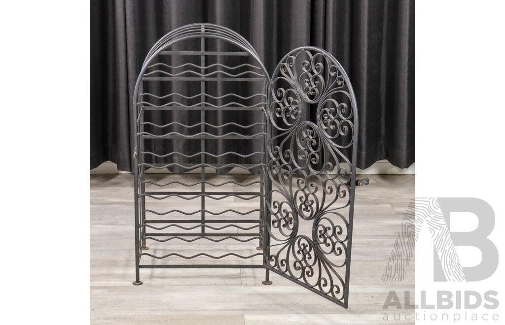 Modern Dome Top Cage Form Wine Rack