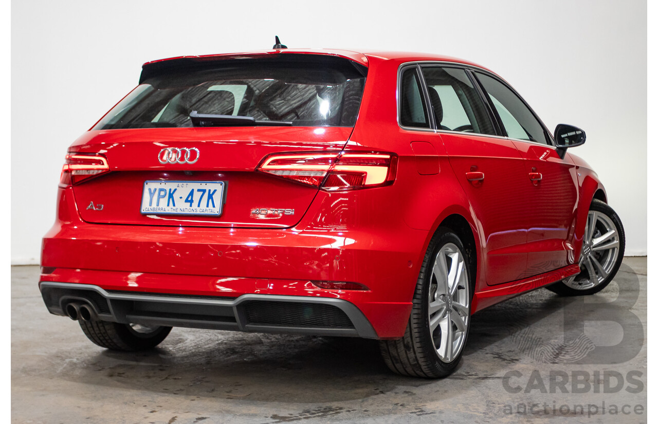 07/2020 Audi A3 40 TFSI S-Line Plus 8V MY20 4d Hatch Tango Red Metallic Turbo 2.0L