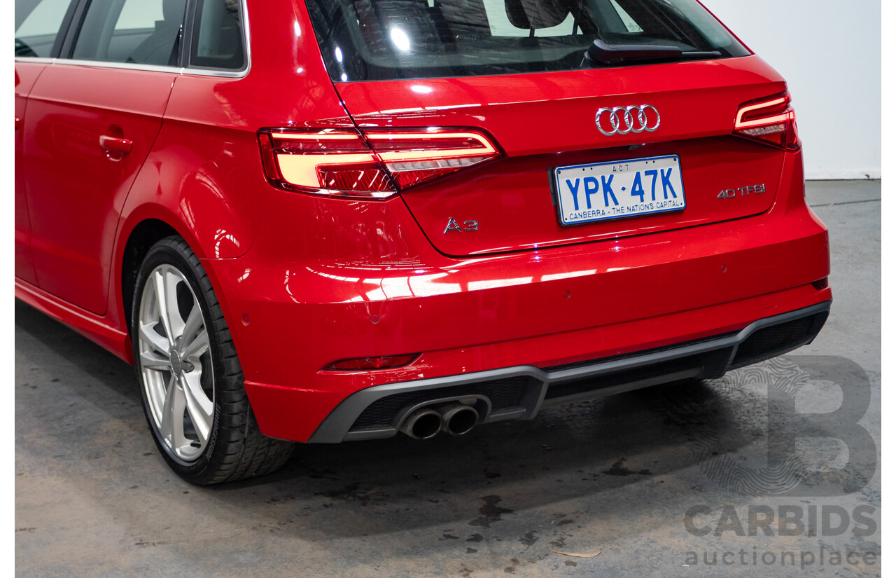 07/2020 Audi A3 40 TFSI S-Line Plus 8V MY20 4d Hatch Tango Red Metallic Turbo 2.0L