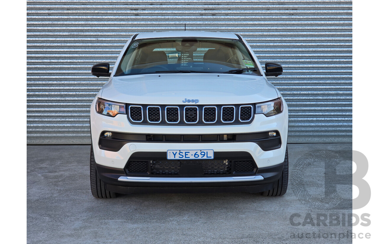 02/2024 Jeep Compass Limited 4xe (AWD) MY24 MV 4d Wagon Alpine White Turbo 1.3L - 44kw Plug In Hybrid