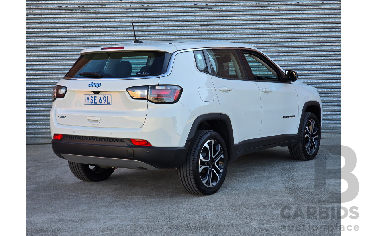 02/2024 Jeep Compass Limited 4xe (AWD) MY24 MV 4d Wagon Alpine White Turbo 1.3L - 44kw Plug In Hybrid