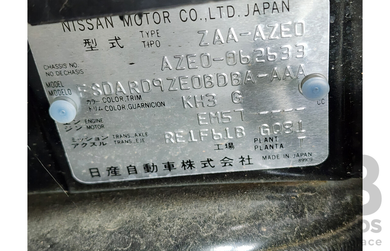 10/2013 Nissan Leaf  ZE0 5d Hatchback Black Electric
