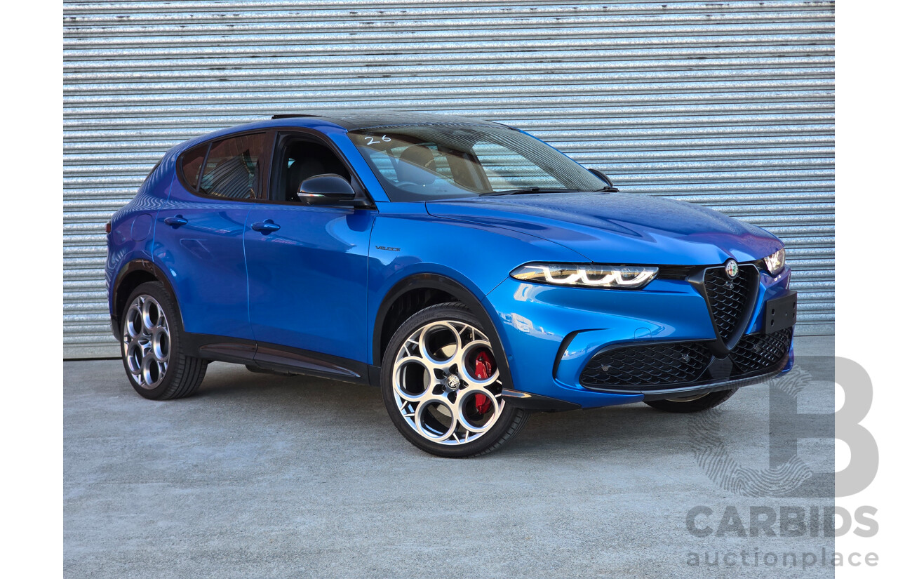 10/2023 Alfa Romeo Tonale Veloce Q4 PHEV (AWD) 4d Wagon Misano Blue Metallic Turbo 1.3L - 90kw Plug In Hybrid