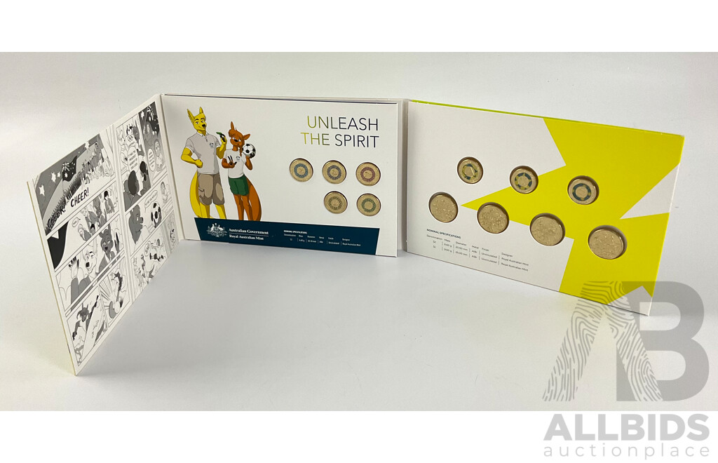 Australian RAM 2020 Two Dollar Coin Set, Unleash the Spirit and 2022 Coin Set, Birmingham Games