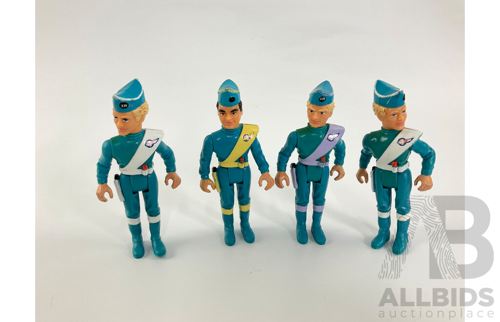 Collection of Matchbox 1990's Thunderbird Figures Including Brains, Scott Tracey, Virgil Tracey, Alan Tracey, John Tracey