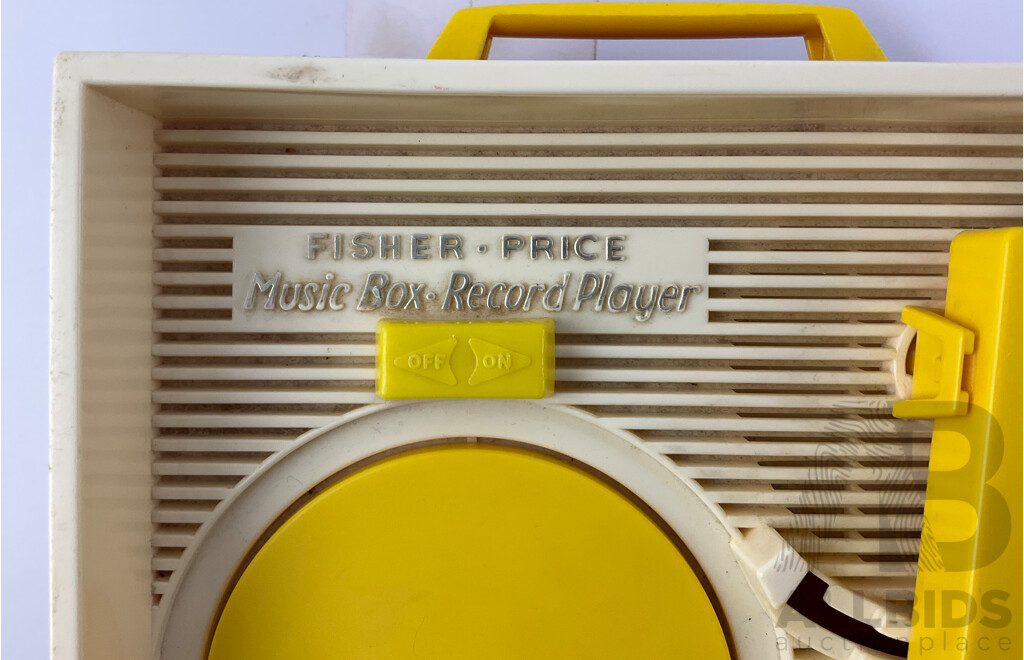 Fisher Price 1970's Music Box Record Player and Records