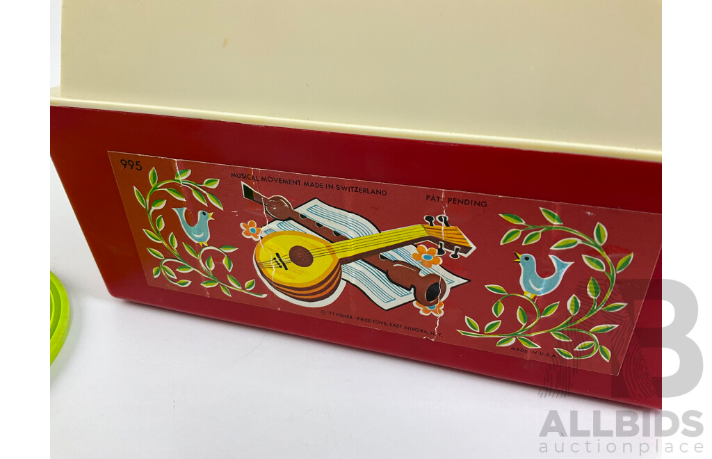 Fisher Price 1970's Music Box Record Player and Records