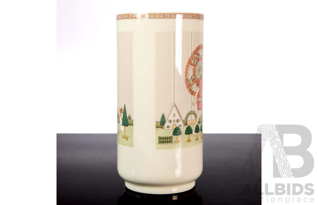 English Minton Porcelain Vase in Golden Days Series